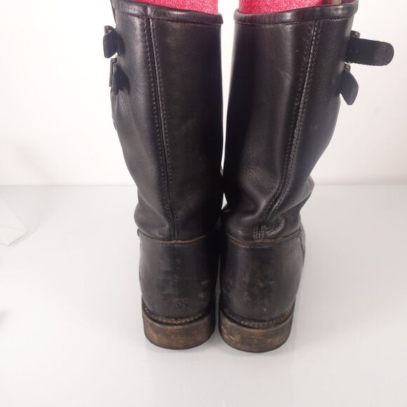 Vtg Harley Davidson Mens Size 11.5 Engineer Motorcycle Black Leather Boots 98000 main image 16